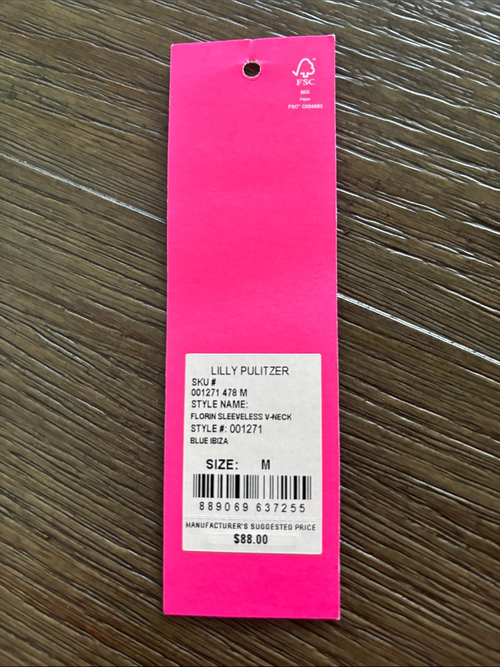 Lilly Pulitzer Florin Sleeveless V-Neck Blue Biza Sz M - Picture 6 of 6